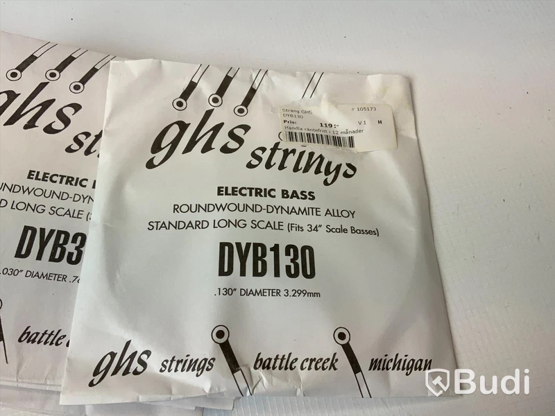 Ca 30st Bassträngar olika storlek D’addario och ghs